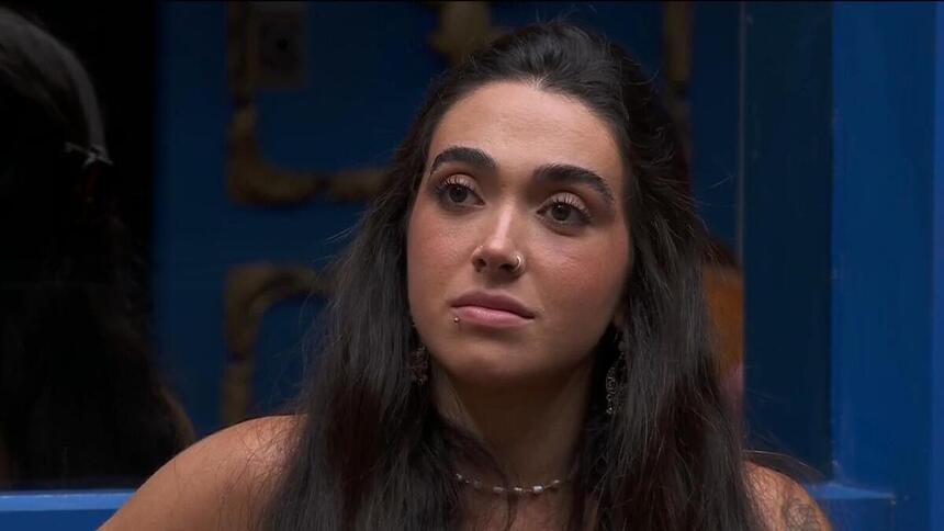 Giovanna durante a noite de eliminação do BBB 24