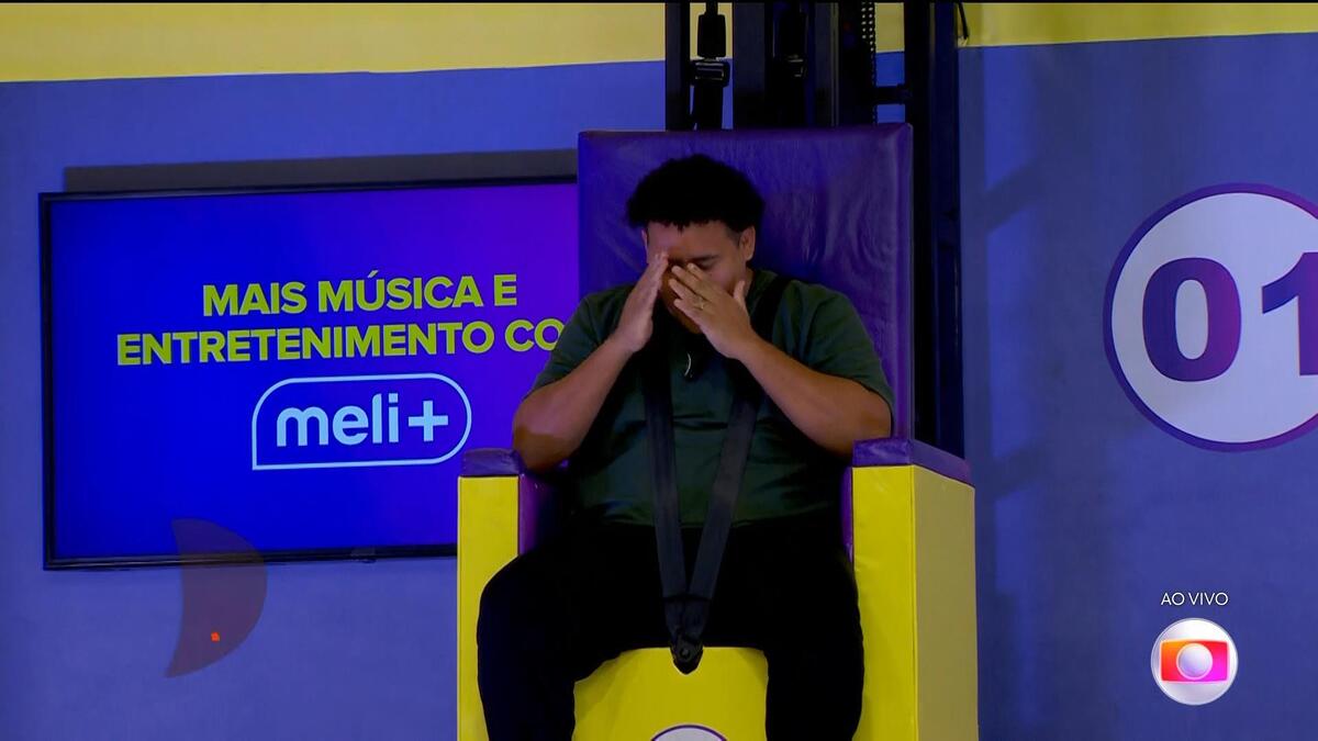 Buda coloca as mãos no rosto ao saber que é o novo líder do BBB 24