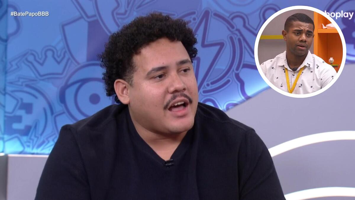 Lucas e Davi em uma montagem no Bate-Papo BBB