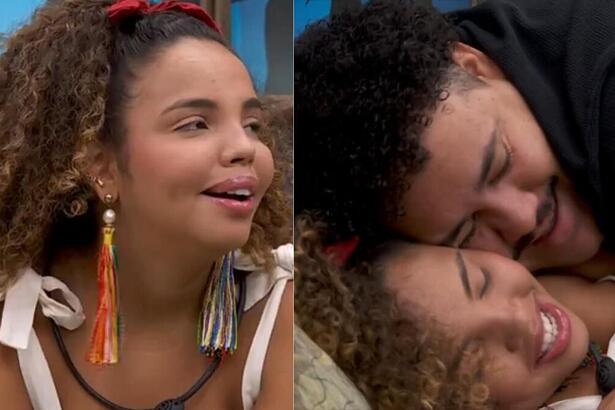 Pitel e Lucas abraçados no quarto Gnomo do BBB 24