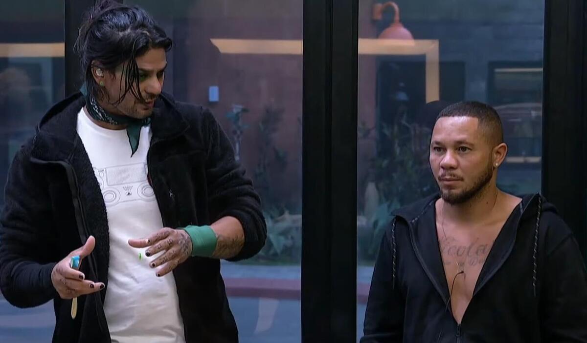 Rambo e Madshow durante treta na Casa Verde de A Grande Conquista