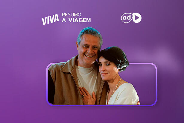 Protagonistas da novela A Viagem na arte do resumo da novela no canal VIVA