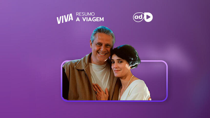 Protagonistas da novela A Viagem na arte do resumo da novela no canal VIVA