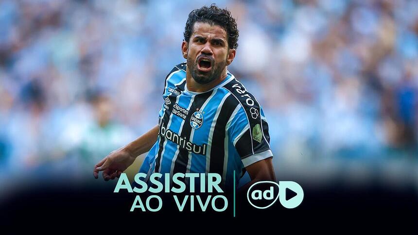 Diego Costa na arte onde assistir ao jogo Grêmio x Huachipato, pela Libertadores