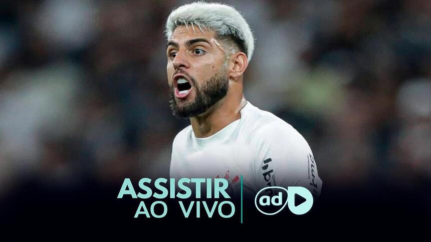 Yuri Alberto na arte onde assistir ao jogo Juventude x Corinthians, pelo Brasileirão