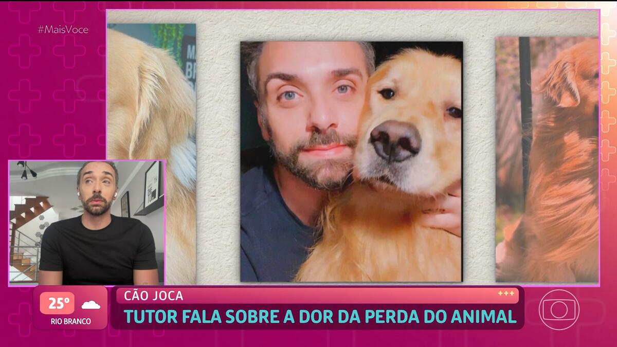 Cão Joca com o tutor