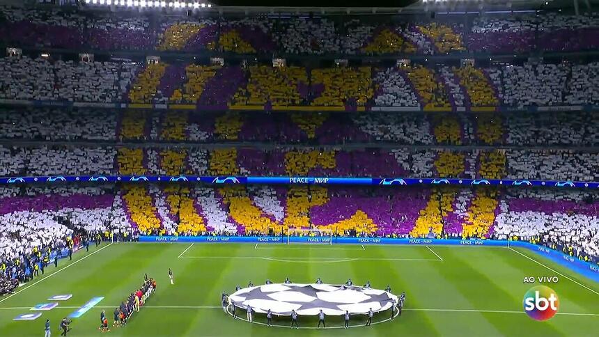 Abertura do jogo Real Madrid x Manchester City no SBT