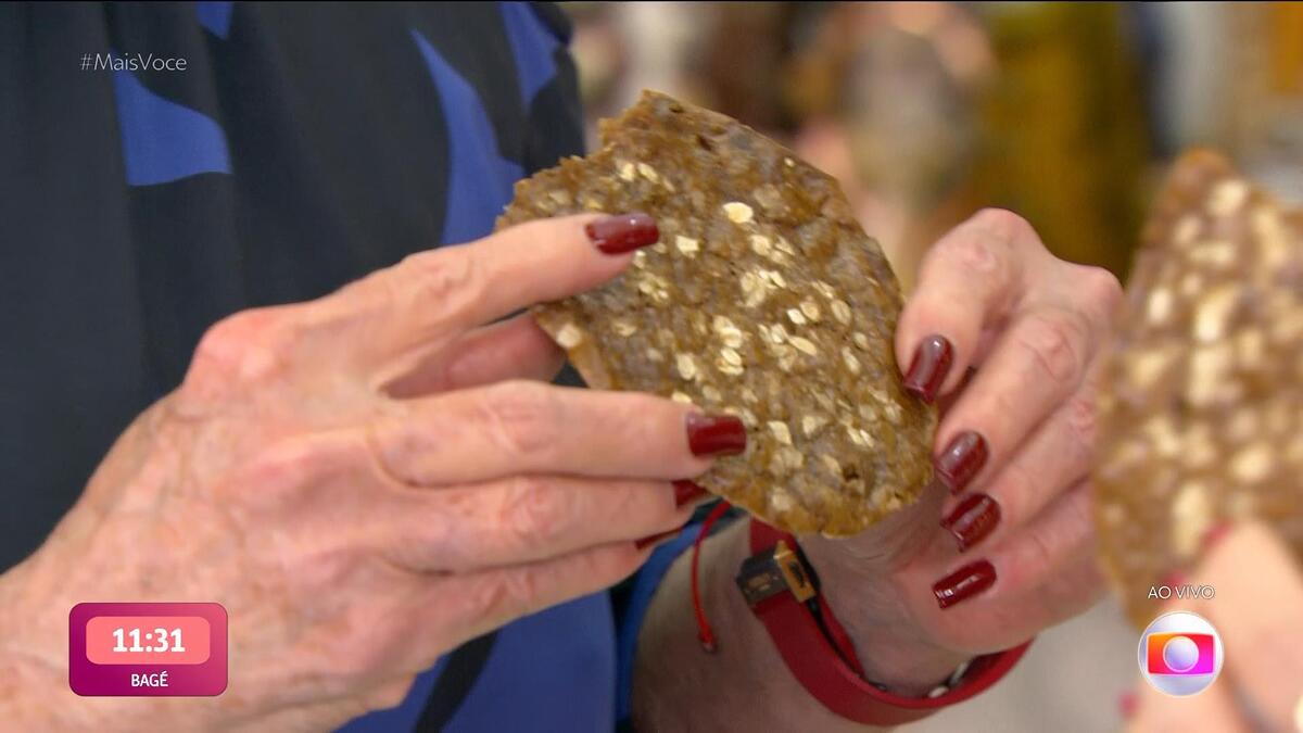 Ana Maria Braga come Cookies de Aveia no Mais Você