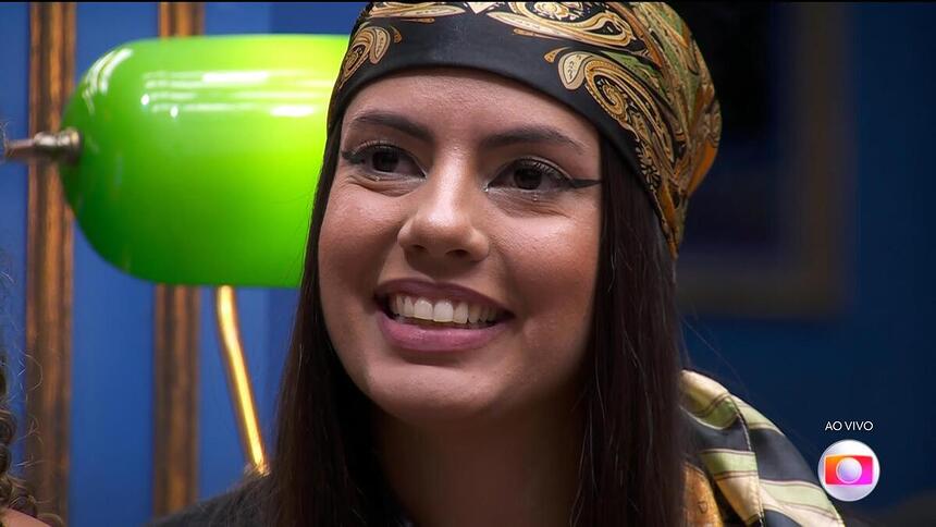 Fernanda sorrindo antes da eliminação no BBB 24