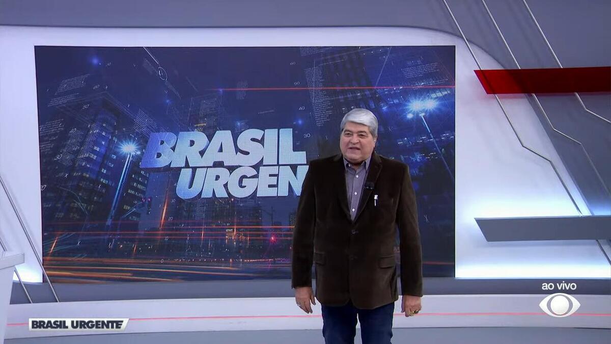 Datena no comando do Brasil Urgente.