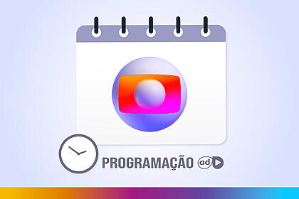 Arte de divulgação da programação da TV Globo