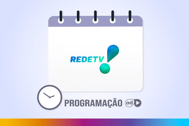 Arte de divulgação da programação da RedeTV!