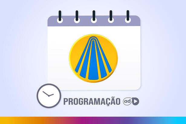 Logo da TV Aparecida na arte da programação