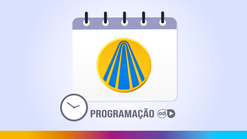 Logo da TV Aparecida na arte da programação