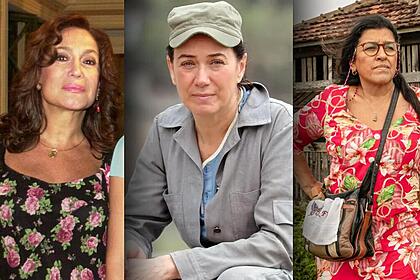 Susana Vieira, Lilia Cabral e Regina Casé como Maria do Carmo, Griselda e Dona Lourdes