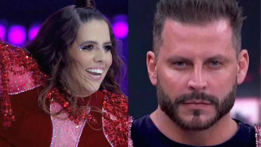 Tati Machado e Henri Castelli em montagem na Dança dos Famosos