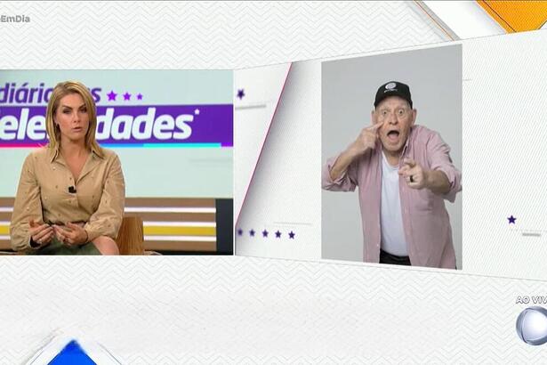 Ana Hickmann divide tela com Silvio Luiz no programa Hoje em Dia