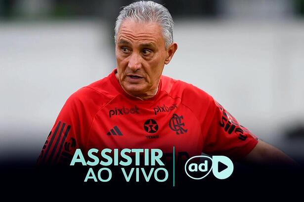 Técnico Tite na arte onde assistir ao jogo Flamengo x Corinthians, pelo Brasileirão