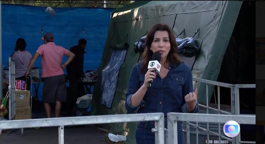 Ana Paula Araújo apresenta Bom Dia Brasil direto de Porto Alegre