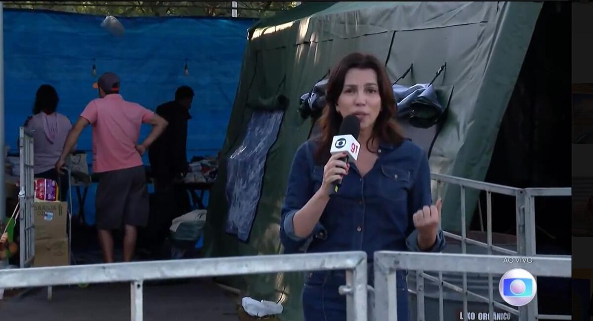 Ana Paula Araújo apresenta Bom Dia Brasil direto de Porto Alegre
