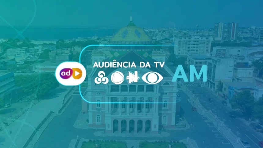 Arte com os dados consolidados de audiência da TV da Rede Amazônica/TV Globo, Record TV Manaus, TV Norte Amazonas/SBT e Band Amazonas