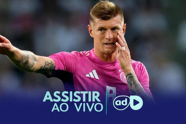 Toni Kross na arte onde assistir ao jogo Alemanha x Escócia, pela Eurocopa