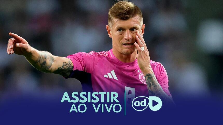 Toni Kross na arte onde assistir ao jogo Alemanha x Escócia, pela Eurocopa