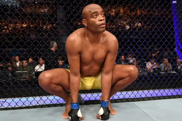 Anderson Silva em pose de sapo