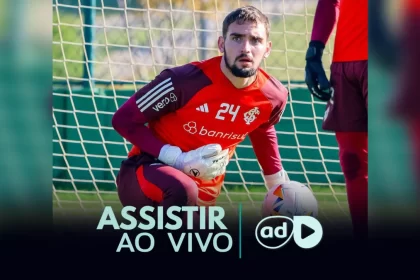 Goleiro do Internacional na arte de onde Assistir ao jogo entre Internacional x Delfín