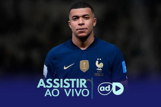 Mbappé na arte onde assistir ao jogo Áustria x França, pela Eurocopa