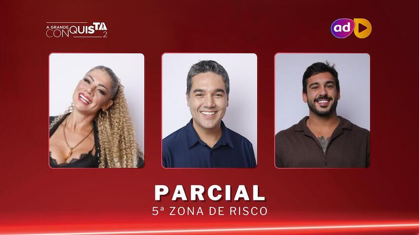 Cátia, Fernando e Hadad na arte da parcial na 5ª Zona de Risco de A Grande Conquista