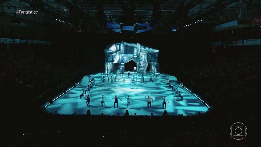 Cena do espetáculo Crystal, do Cirque Du Soleil, exibido no Fantástico