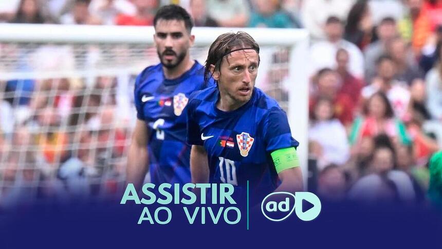 Modric na arte onde assistir ao jogo Croácia x Itália, pela Eurocopa