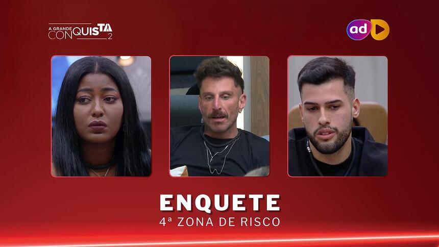 Edlaine, Guipa e Kaio na arte da enquete do A Grande Conquista 2