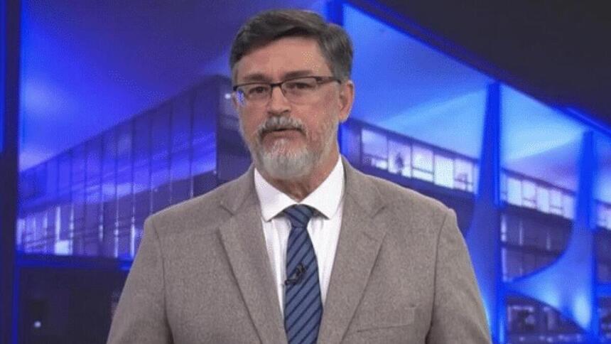 Fernando Rêgo Barros durante participação no Jornal da Globo, no estúdio de Brasília