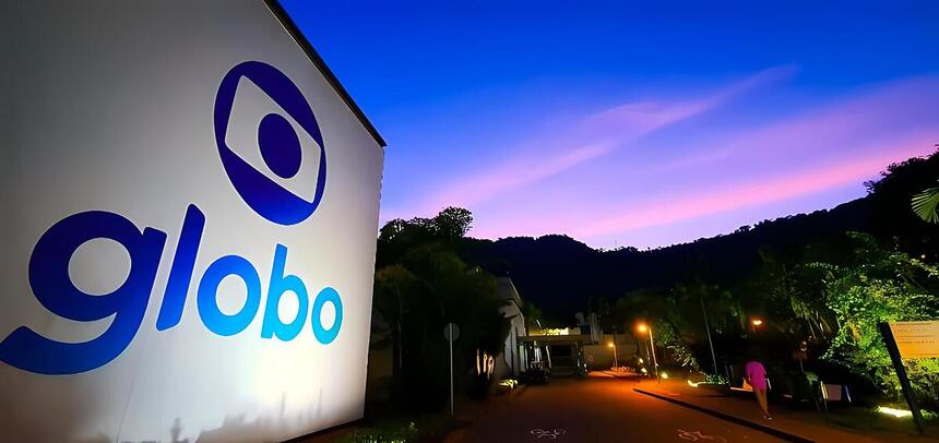 Entardecer na área externa dos Éstúdios Globo