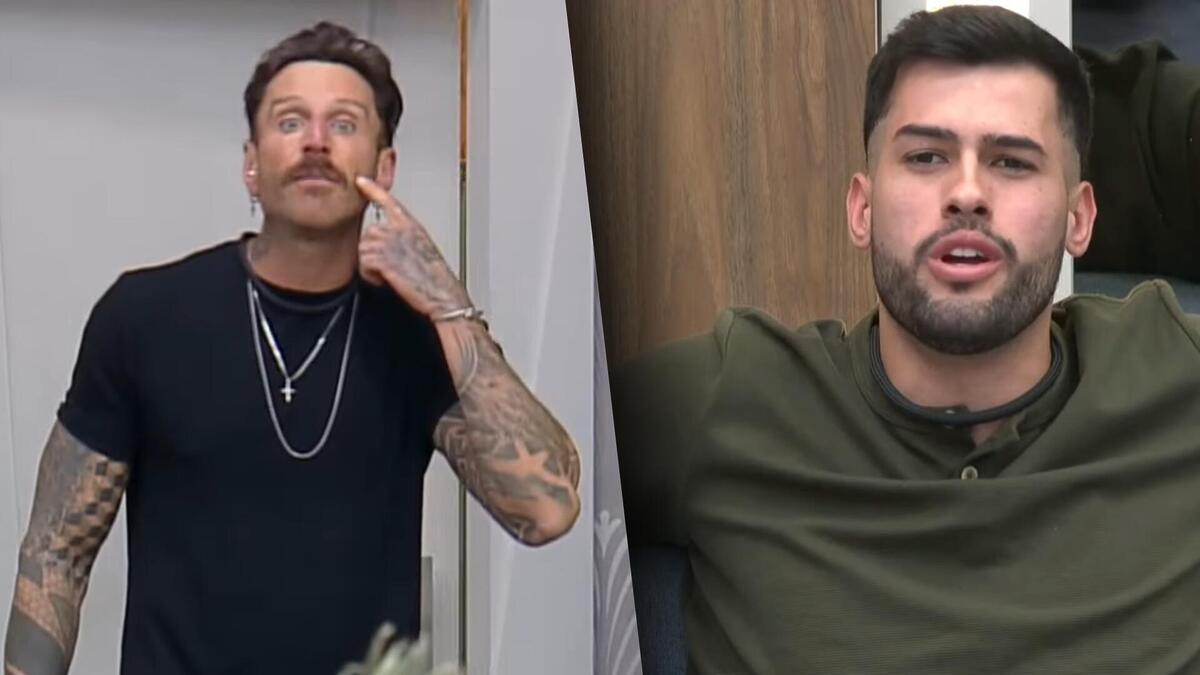 Guipa e Kaio em montagem com trechos da treta de A Grande Conquista