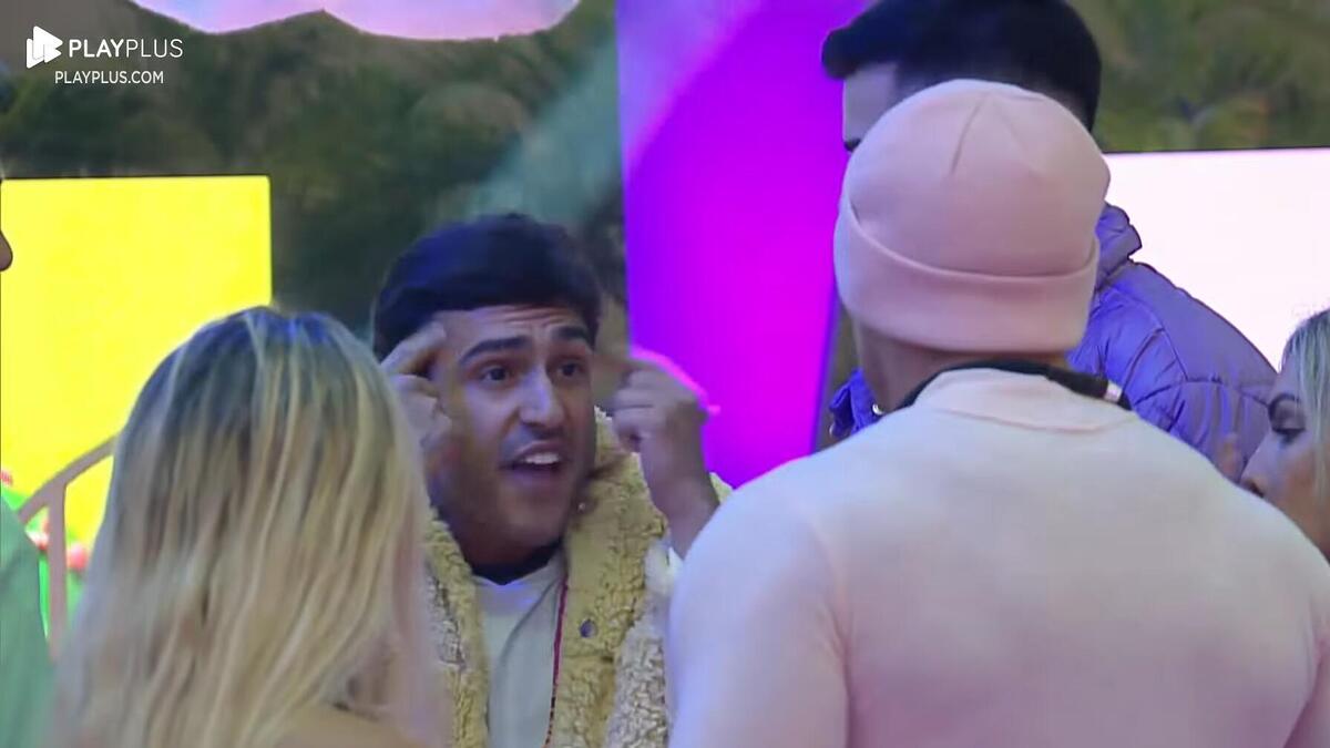 Hadad e Fellipe em trecho da treta na festa de A Grande Conquista