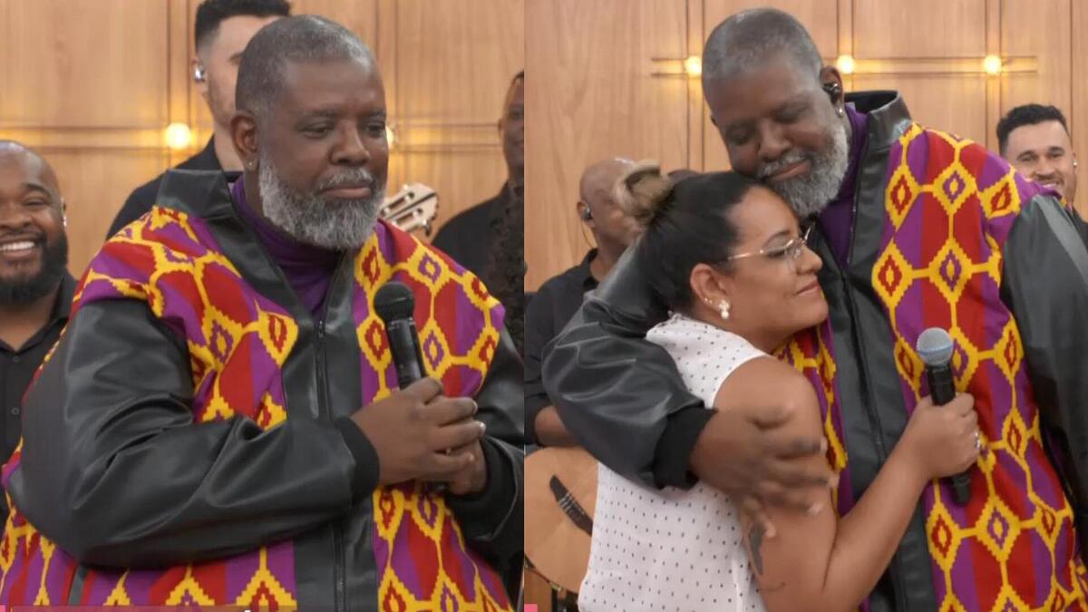 Péricles e esposa abraçados no Encontro