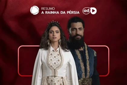 Protagonistas de A Rainha da Pérsia na arte do resumo de A Rainha da Pérsia