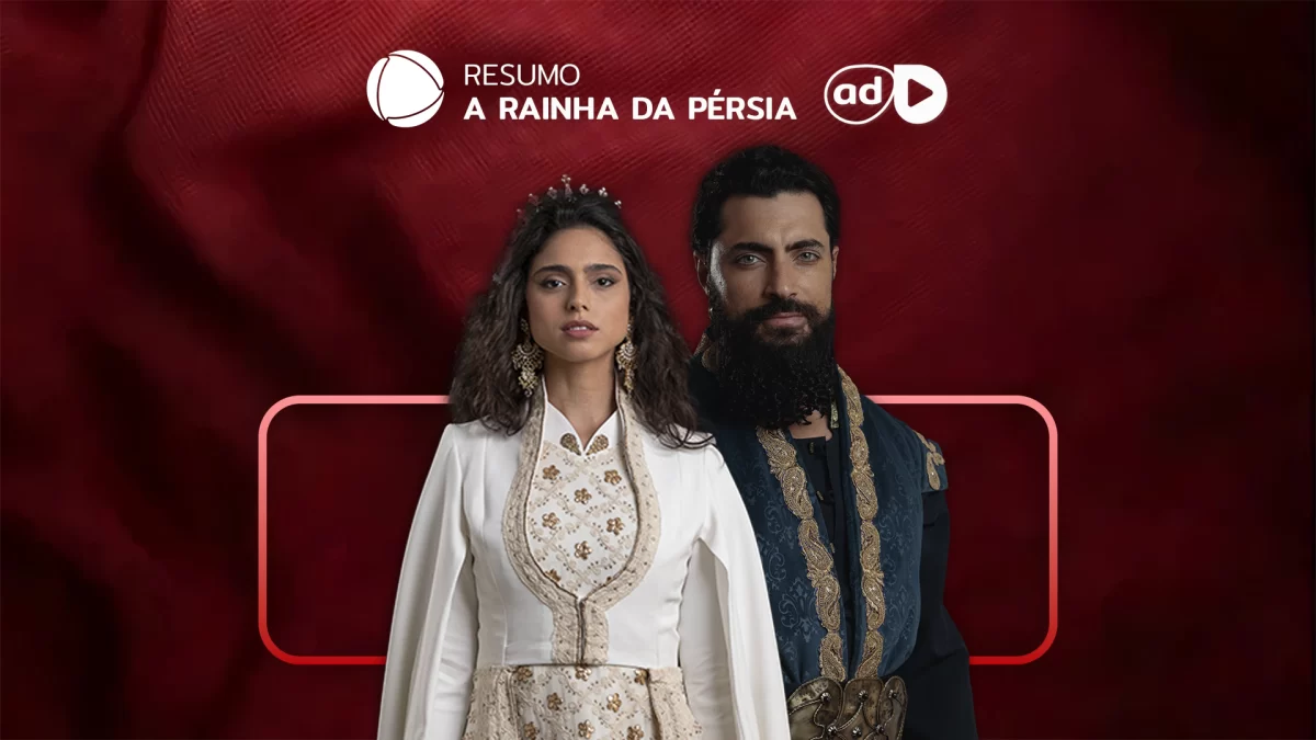 Protagonistas de A Rainha da Pérsia na arte do resumo de A Rainha da Pérsia