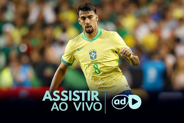 Lucas Paquetá na arte onde assistir ao jogo Estados Unidos x Brasil, pela rodada de Amistosos