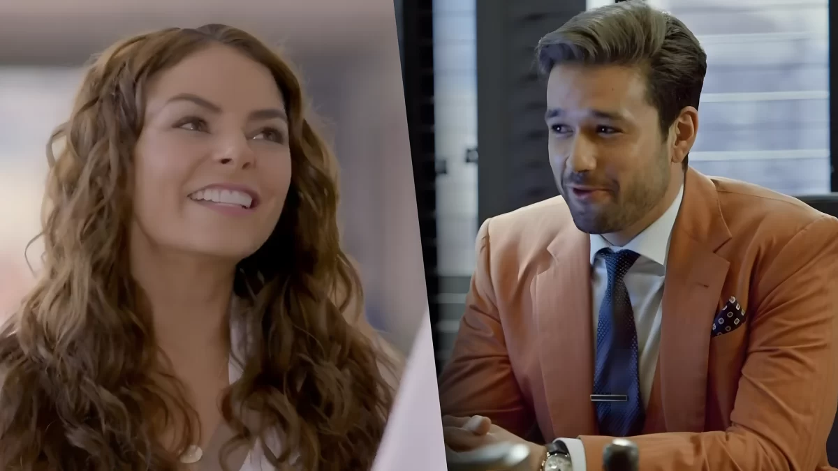 Protagonista de Contigo Sim, Ângela e protagonista de Apocalipse, Ricardo. Ambos estão sorrindo