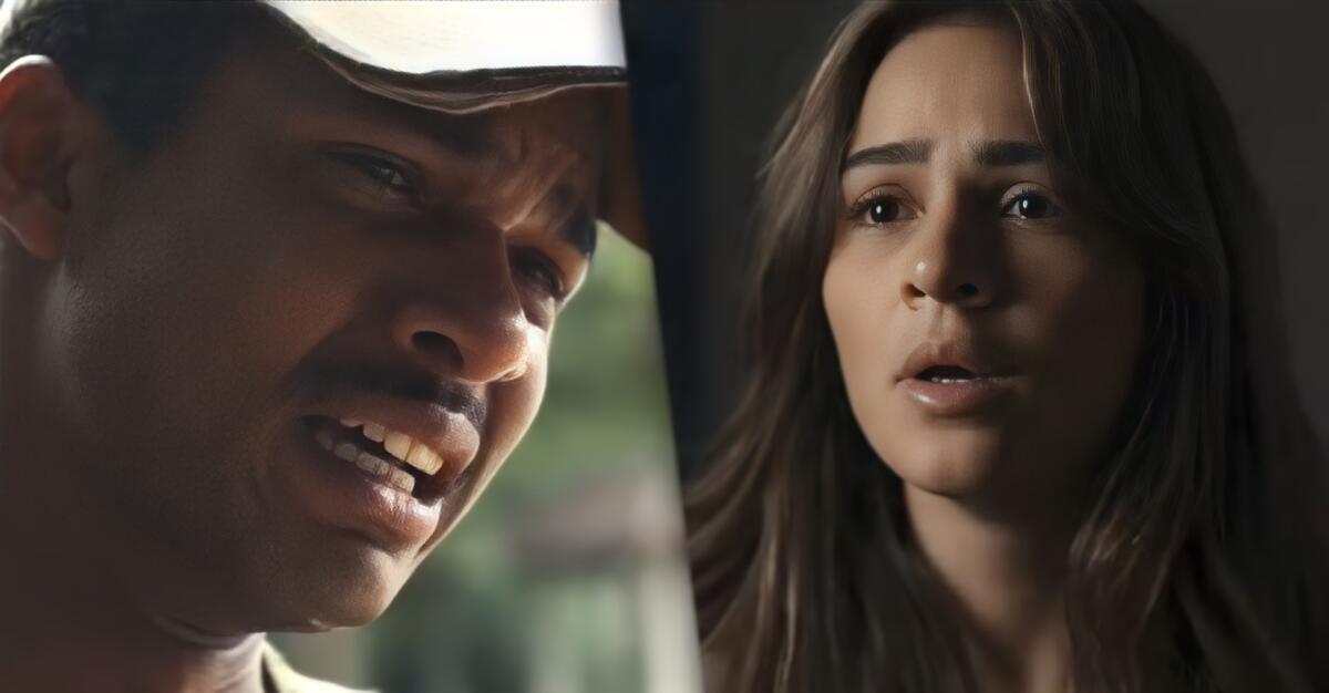 João Pedro e Sandra caem no choro em cena da novela Renascer