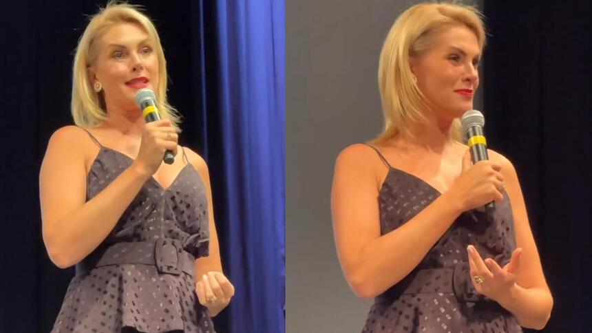 Ana Hickmann em trecho de palestra no Instituto Ressoar