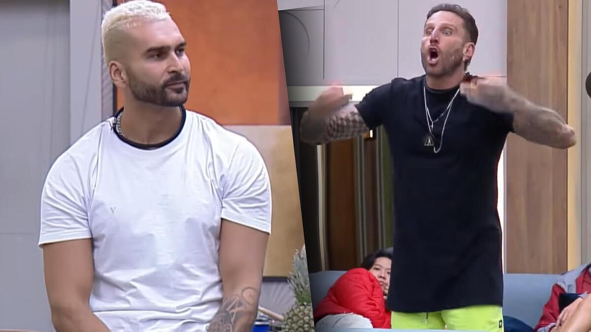 Brenno e Guipa em trecho da discussão na A Grande Conquista