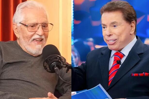 Carlos Alberto de Nóbrega e Silvio Santos em uma montagem