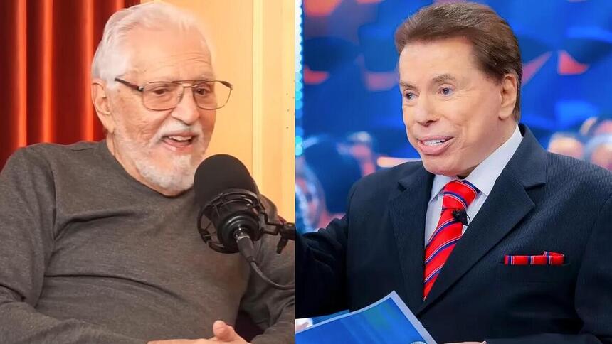 Carlos Alberto de Nóbrega e Silvio Santos em uma montagem