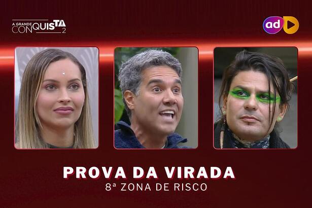 Any, Fernando e Rambo na arte da enquete da 8ª Prova da Virada do A Grande Conquista 2