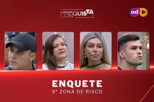 Fellipe, Dona Geni, Lizi e Kaio na arte da enquete da 9ª Zona de Risco